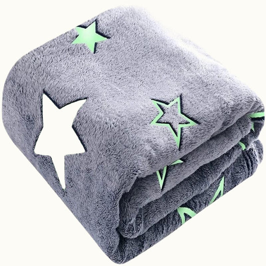 🌌 بطانية سحرية تتوهج في الظلام للأطفال – Magic Glow in the Dark Baby Blanket